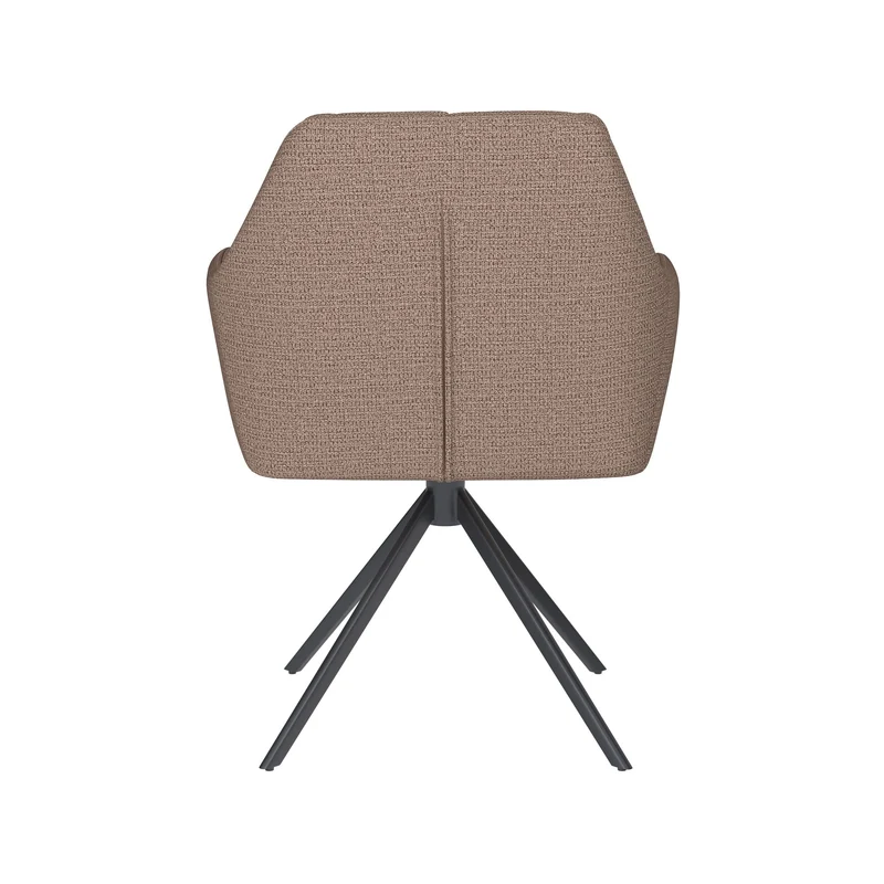 White Label Living Stuhl Pete Taupe 4 Metallbeine – 62 × 63 × 85 cm