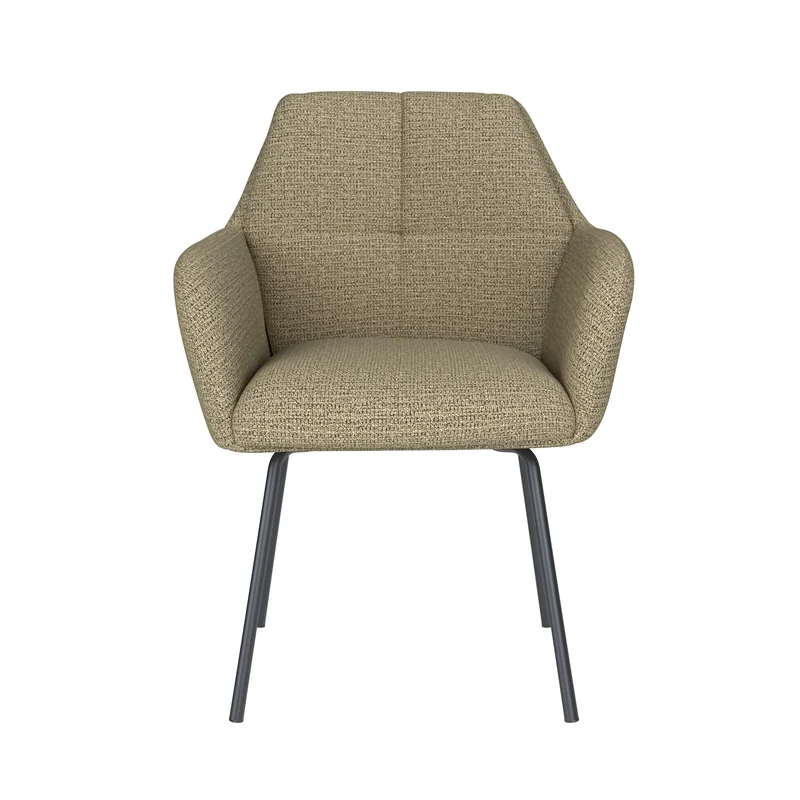 White Label Living Stuhl Pete Grün 4 Metallbeine – 62 × 63 × 85 cm