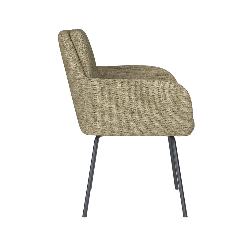 White Label Living Stuhl Pete Grün 4 Metallbeine – 62 × 63 × 85 cm
