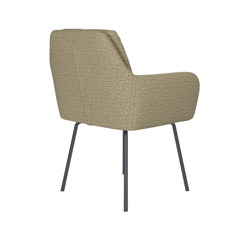 White Label Living Stuhl Pete Grün 4 Metallbeine – 62 × 63 × 85 cm