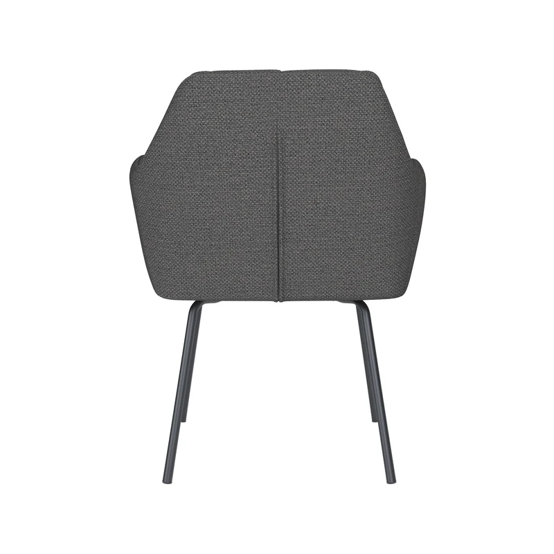 White Label Living Stuhl Pete Grau 4 Metallbeine – 62 × 63 × 85 cm