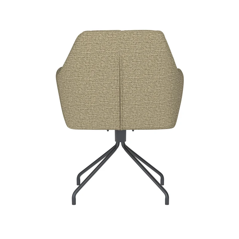 White Label Living Stuhl Pete Grün Drehgestell – Polyester, 62 × 63 × 85 cm