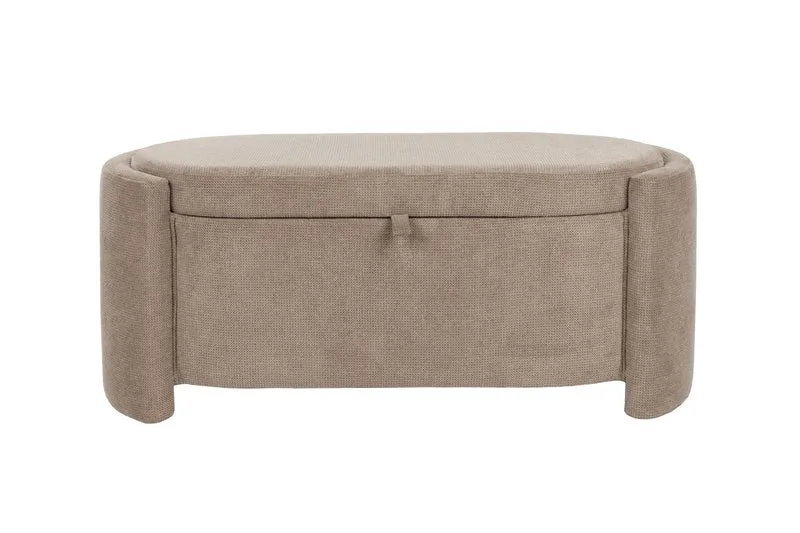 White Label Living Bank Miro – Polyester, 44 × 108 × 47 cm