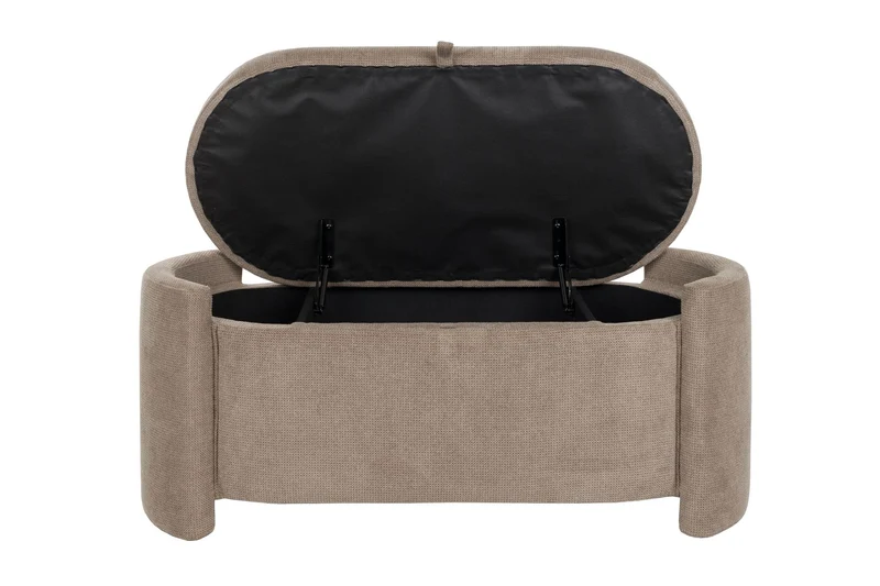 White Label Living Bank Miro – Polyester, 44 × 108 × 47 cm