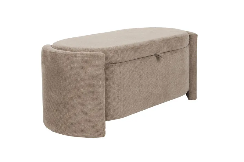 White Label Living Bank Miro – Polyester, 44 × 108 × 47 cm