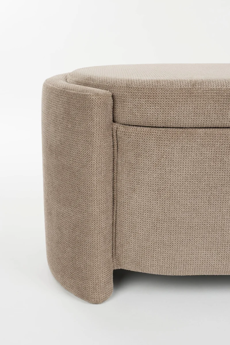 White Label Living Bank Miro – Polyester, 44 × 108 × 47 cm