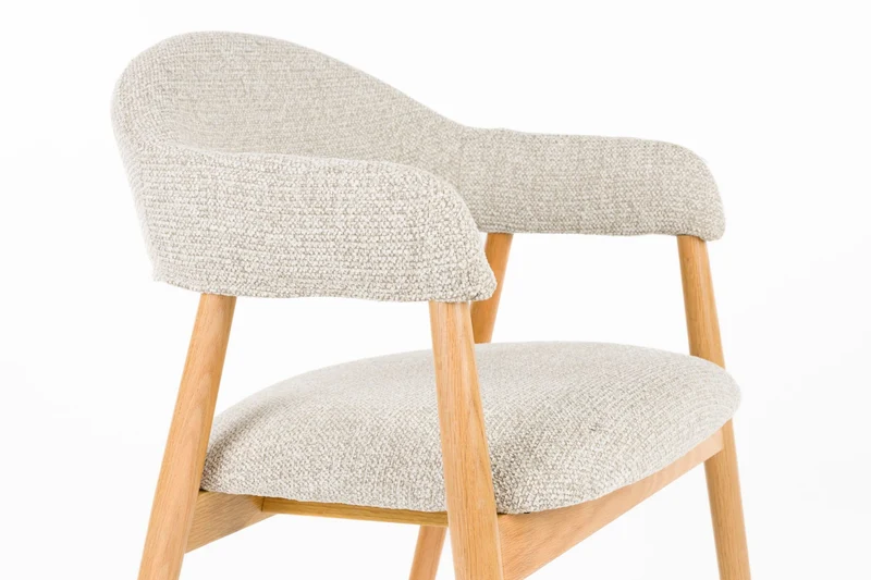 White Label Living Sessel Indy – Hellbraun, Polyester, 54 × 56 × 81 cm, 2er-Set