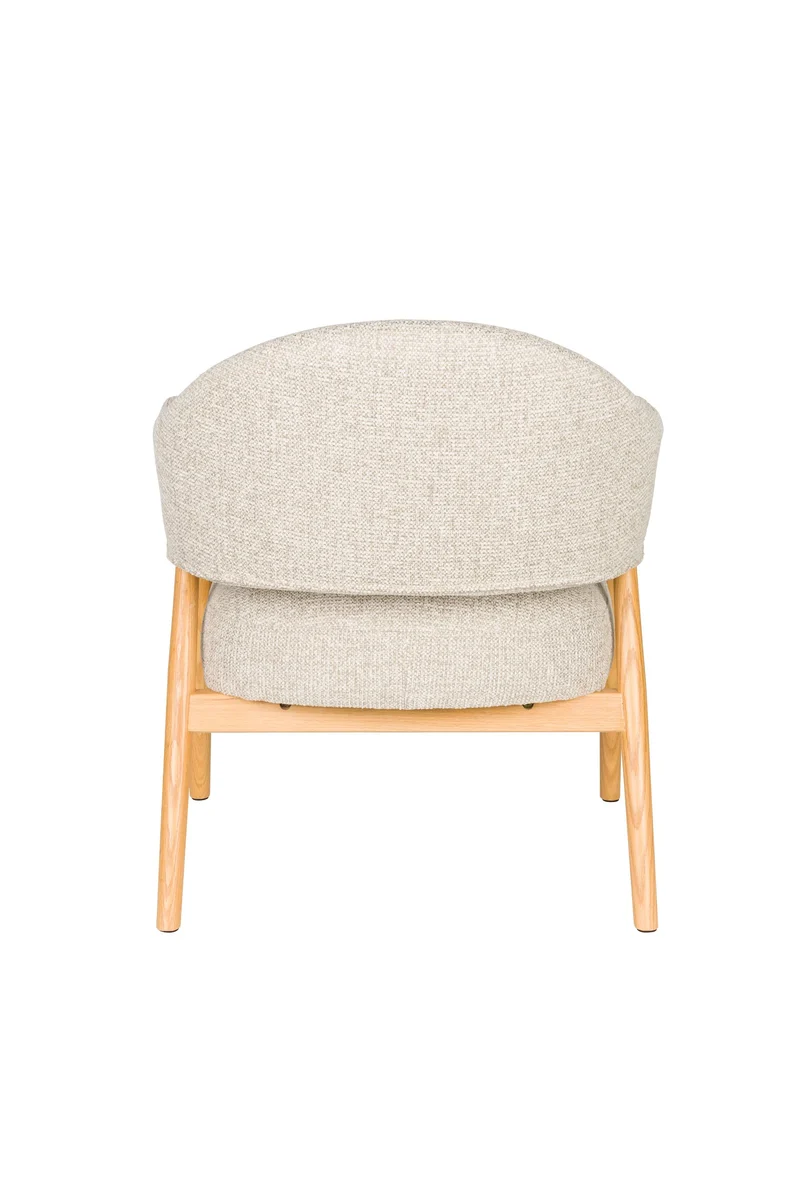 White Label Living Loungesessel Indy – Hellbraun, Textil, 66,5 × 64 × 76,5 cm