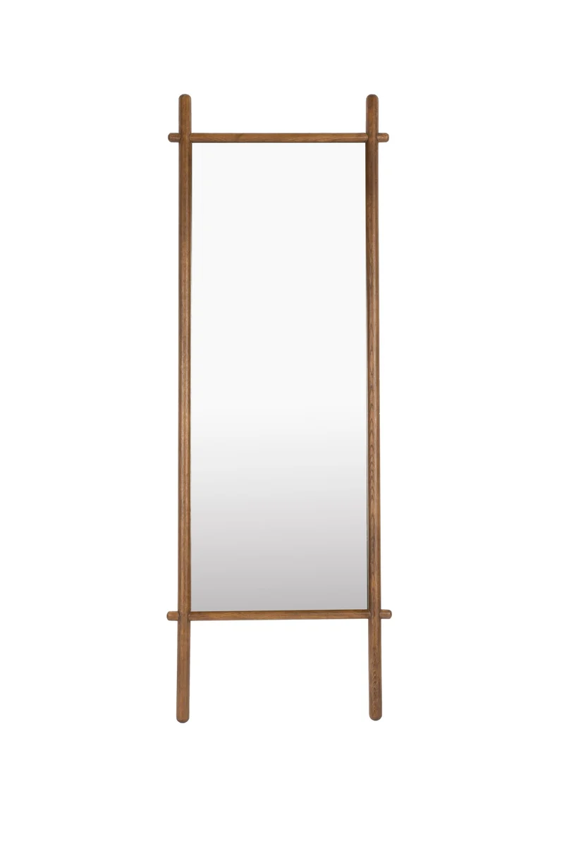 White Label Living Spiegel Solene – Nussbaum, Massives Eichenholz, 3,5 × 58 × 160 cm