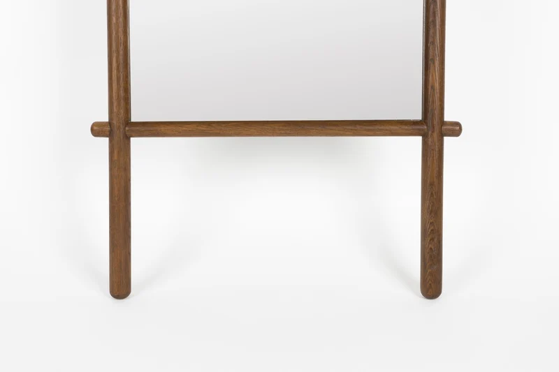 White Label Living Spiegel Solene – Nussbaum, Massives Eichenholz, 3,5 × 58 × 160 cm