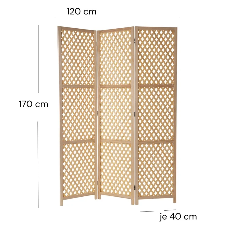 RAUMTEILER "LUMINA" | Bambus, Holz, 170 cm | Paravent | Farbe: natur