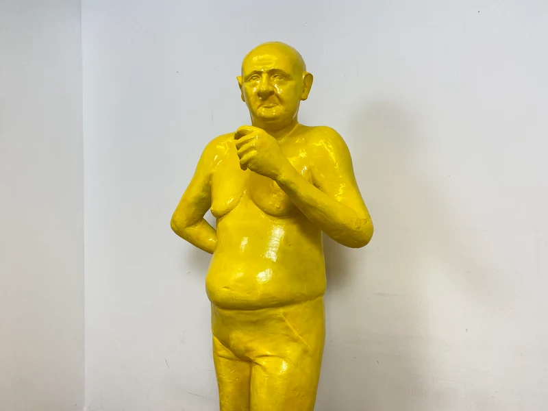 WMK Art # 1/2 Moderne Gipskunst in Lebensgröße - 2 ausdrucksstarke Skulpturen mit Charakter zwischen Pop und Nachdenklichkeit