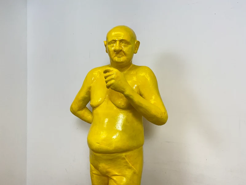 WMK Art # 1/2 Moderne Gipskunst in Lebensgröße - 2 ausdrucksstarke Skulpturen mit Charakter zwischen Pop und Nachdenklichkeit
