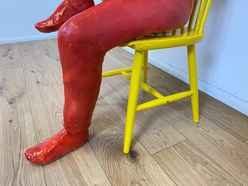 WMK Art # 1/2 Moderne Gipskunst in Lebensgröße - 2 ausdrucksstarke Skulpturen mit Charakter zwischen Pop und Nachdenklichkeit