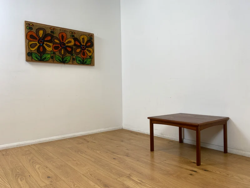 WMK # Stilvoller und gut erhaltener skandinavischer Designercouchtisch von Glostrup Møbelfabrik aus massivem Teakholz