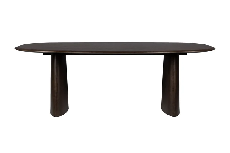 White Label Living Esstisch Mandy – Schwarz, MDF, 220 × 110 × 76 cm