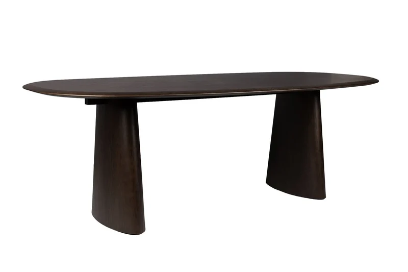 White Label Living Esstisch Mandy – Schwarz, MDF, 220 × 110 × 76 cm