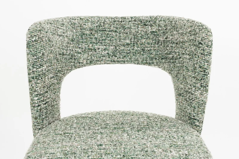 White Label Living Stuhl Chelsea – Grün, Polyester, 54,5 × 52,5 × 78,5 cm, 2er-Set