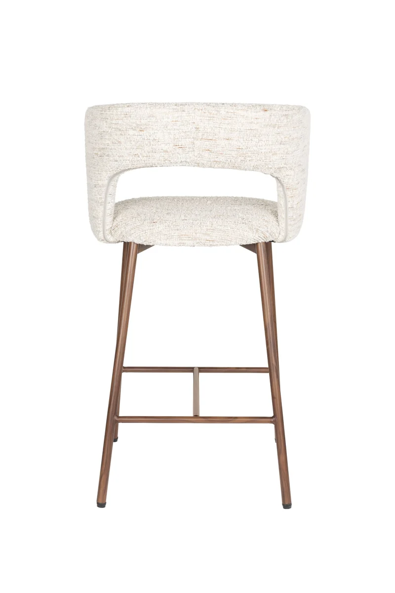 White Label Living Tresenstuhl Chelsea – Beige, Polyester, 49 × 53 × 91,5 cm, 2er-Set
