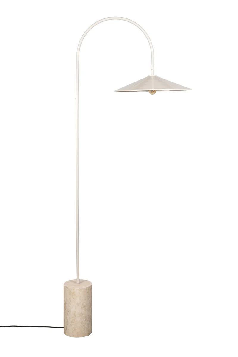 White Label Living Stehleuchte Enno – Travertin, 192 × 43 × 192 cm