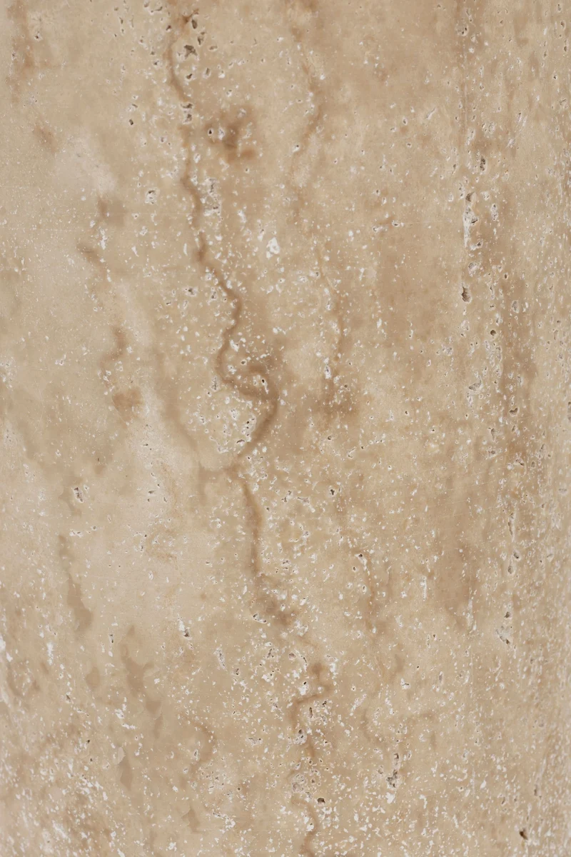 White Label Living Stehleuchte Enno – Travertin, 192 × 43 × 192 cm