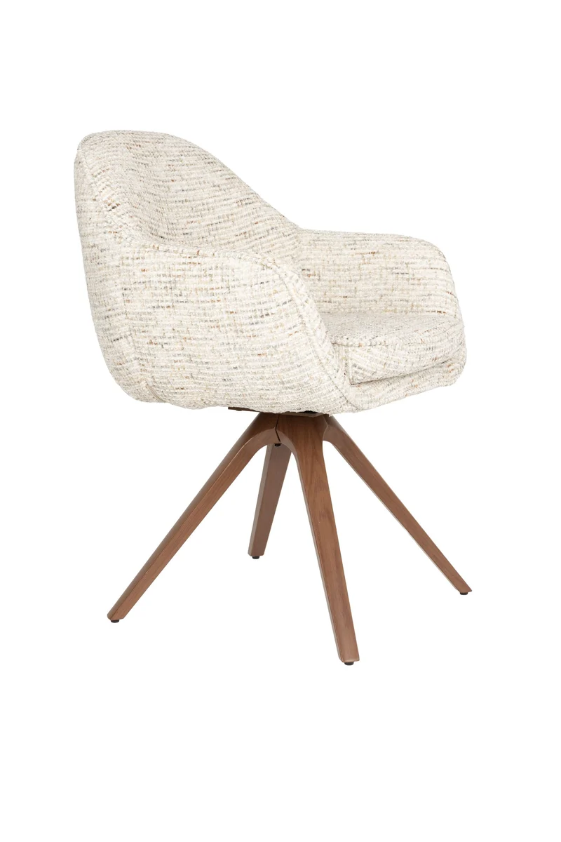 White Label Living Sessel Batoul – Beige, Polyester, 62 × 61 × 82 cm, 2er-Set