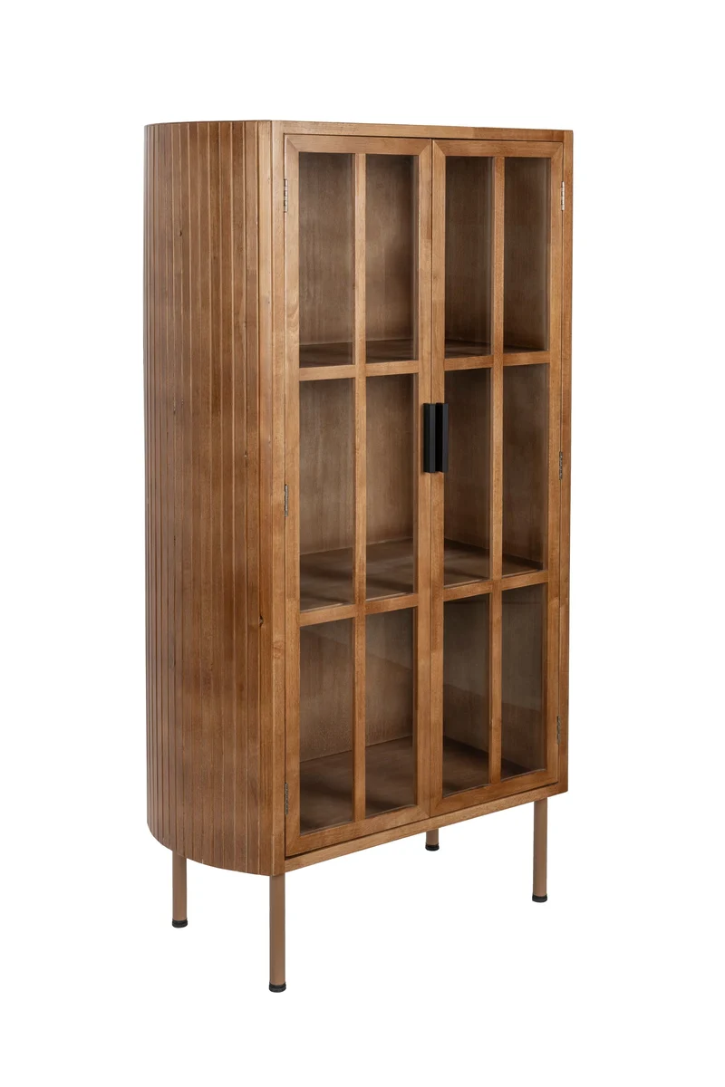 White Label Living Schrank Yaz – Gummibaumholz, 38 × 80 × 140 cm