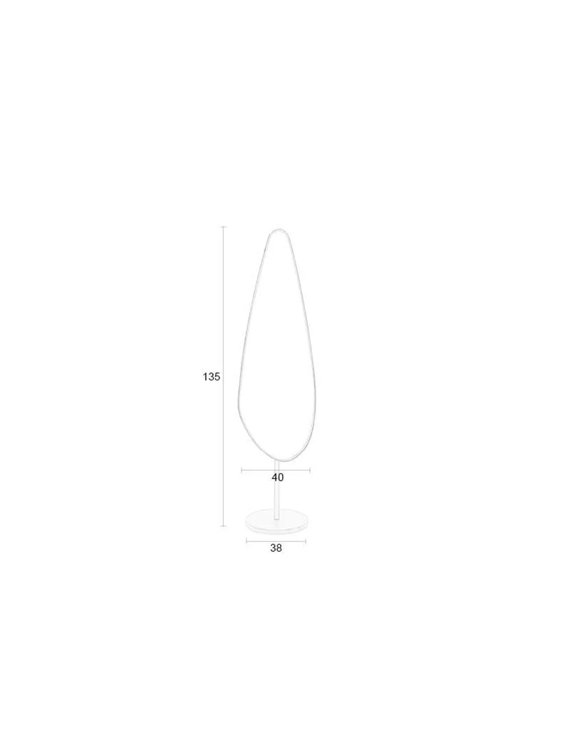 White Label Living Spiegel Dropz – Eisen, 35 × 40 × 135 cm