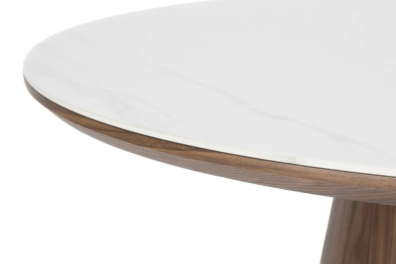White Label Living Esstisch Almira Oval 200 – Nussbaum, 200 × 90 × 77 cm