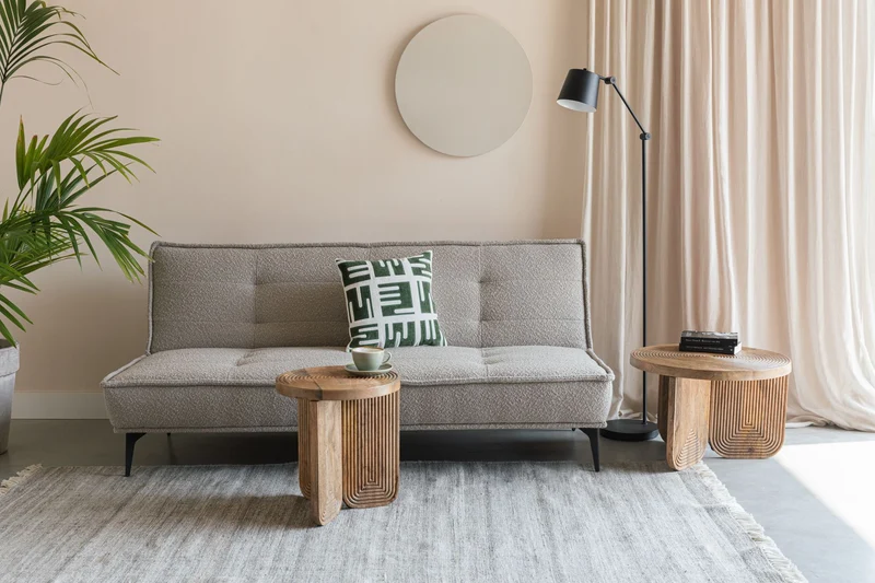 White Label Living Schlafsofa Cielke – Polyester, 90 × 184 × 84 cm