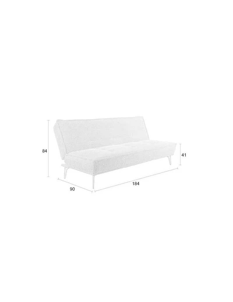 White Label Living Schlafsofa Cielke – Polyester, 90 × 184 × 84 cm
