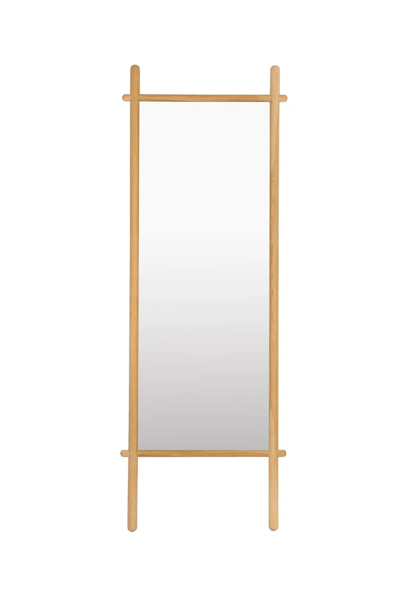 White Label Living Spiegel Solene – Natur, Massives Eichenholz, 3,6 × 58 × 160 cm