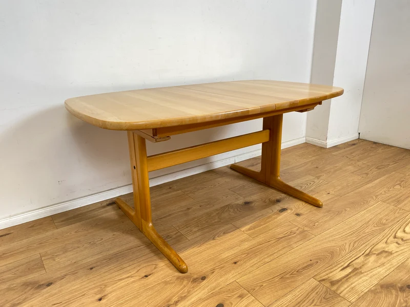 WMK Edler und hochwertiger skandinavischer Designer Esstisch von Skovby Møbelfabrik aus massiver Eiche , 2-fach ausziehbar
