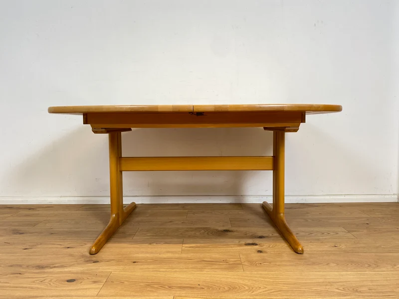 WMK Edler und hochwertiger skandinavischer Designer Esstisch von Skovby Møbelfabrik aus massiver Eiche , 2-fach ausziehbar