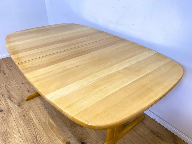 WMK Edler und hochwertiger skandinavischer Designer Esstisch von Skovby Møbelfabrik aus massiver Eiche , 2-fach ausziehbar