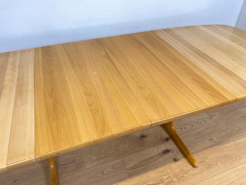 WMK Edler und hochwertiger skandinavischer Designer Esstisch von Skovby Møbelfabrik aus massiver Eiche , 2-fach ausziehbar