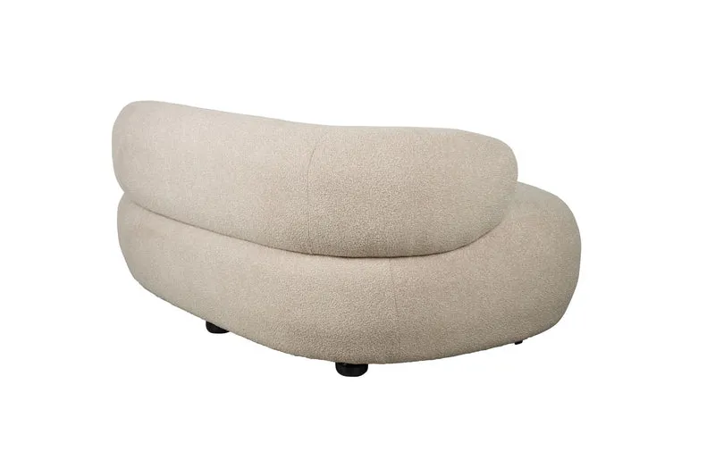 White Label Living Sofa Noxx – Beige, Polyester, 115 × 185 × 73 cm