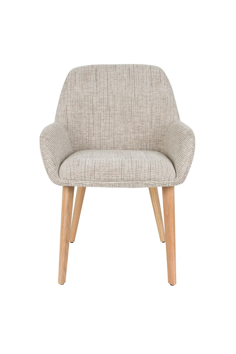 White Label Living Stuhl Loua – Braun, 59 × 59 × 82,5 cm, 2er-Set