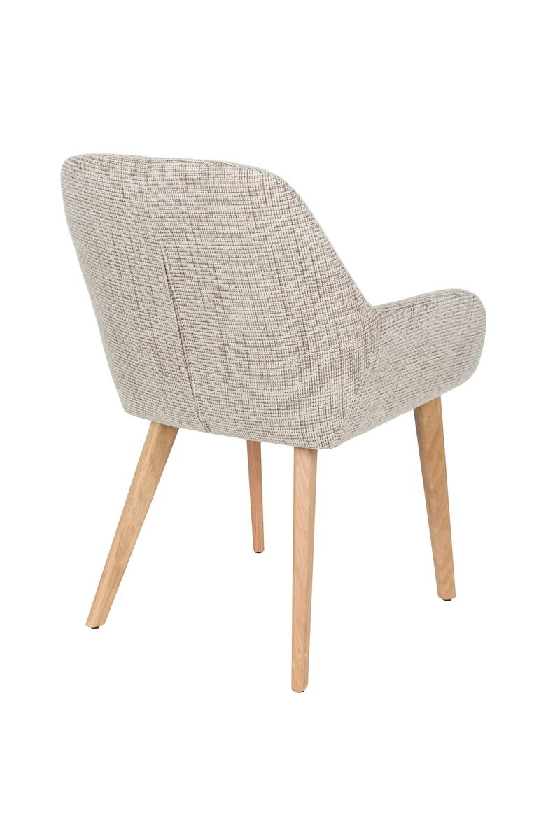 White Label Living Stuhl Loua – Braun, 59 × 59 × 82,5 cm, 2er-Set