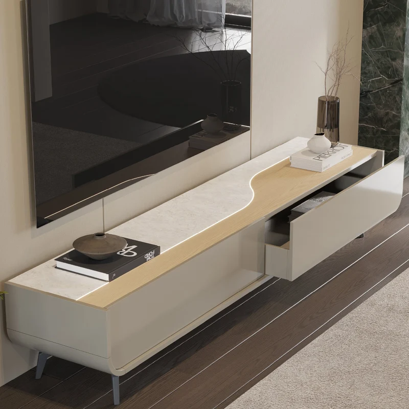 Evanyrouse Linard 2G II TV-Möbel mit Füßen und LED-Beleuchtung