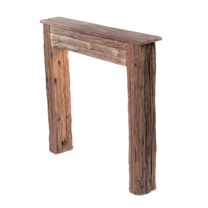 DEKO KAMIN KONSOLE "COTTAGE" | Mahagoni Holz, 106 cm | Kaminumrandung