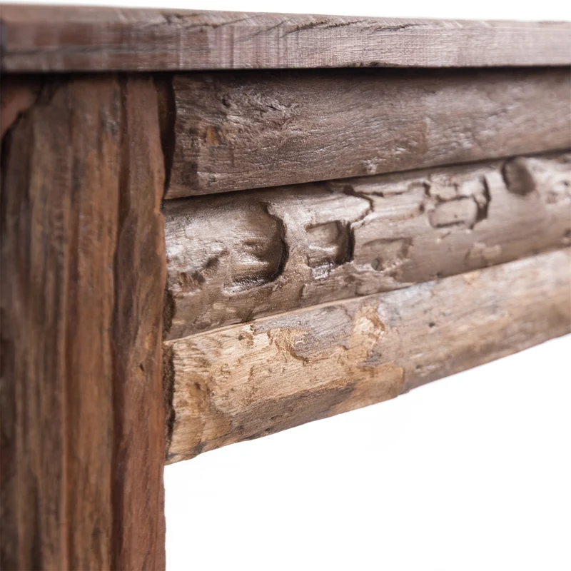 DEKO KAMIN KONSOLE "COTTAGE" | Mahagoni Holz, 106 cm | Kaminumrandung