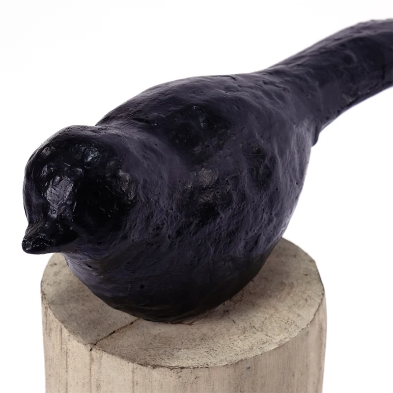 VOGEL SKULPTUR "BIRDY 3er Set" | Vogel auf Holzstamm