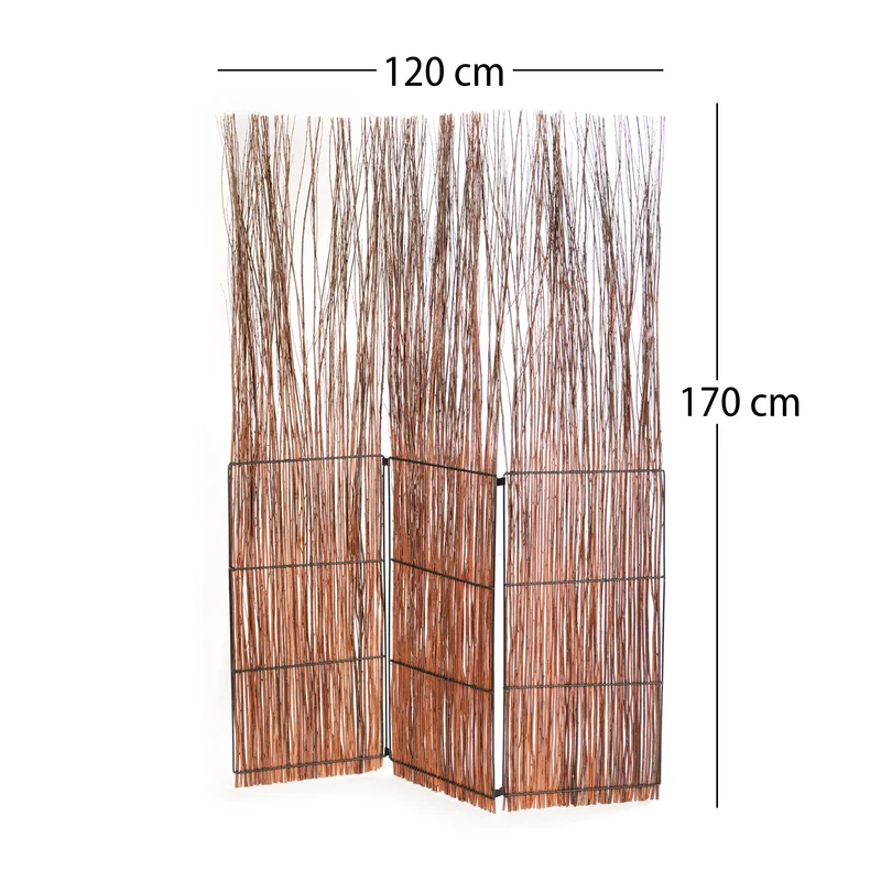 PARAVENT NATURE | braun, 170x120cm(HxB) Weide | Raumtrenner,Trennwand