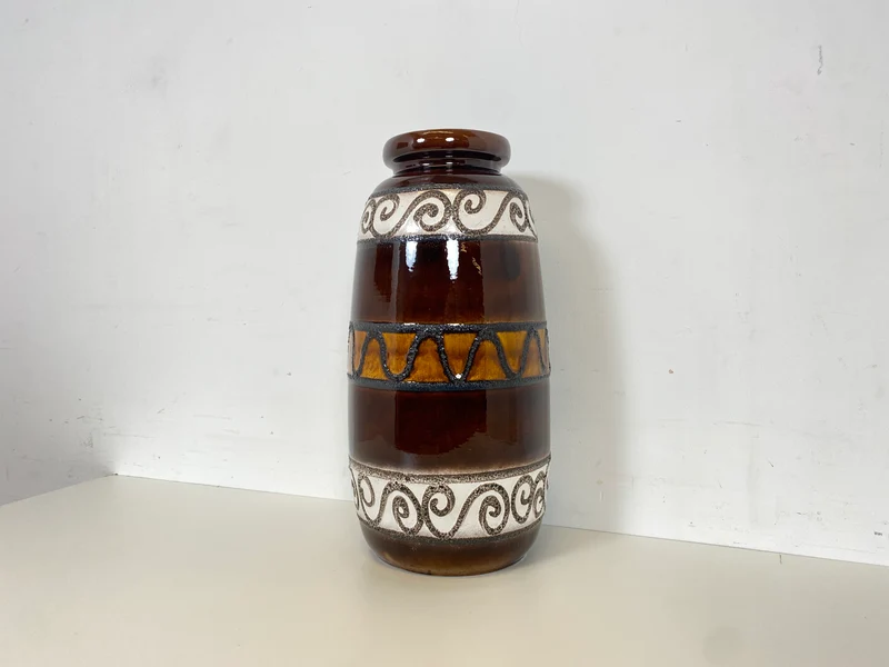 WMK Besonders schöne und sehr gut erhaltene XXL (54cm) Mid-Century Keramik Vase Modell 284-53 von Scheurich