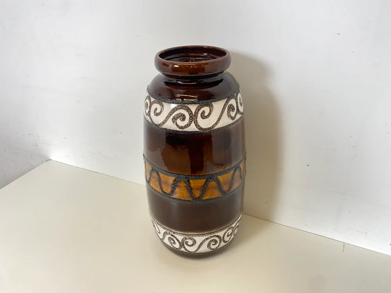 WMK Besonders schöne und sehr gut erhaltene XXL (54cm) Mid-Century Keramik Vase Modell 284-53 von Scheurich