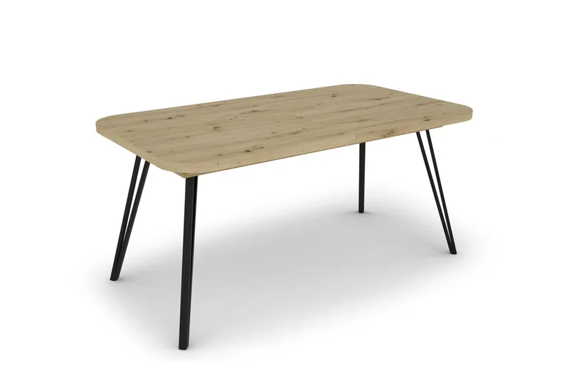 Esszimmertisch LIFE / Eiche-Optik braun / großer Auszugstisch 160 cm bis 240 cm / Tisch mit Ausziehfunktion / Tisch mit Synchronauszug und 2 Einlegeplatten / 160-240 x 90, H 76 cm