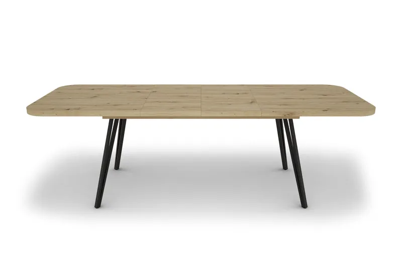 Esszimmertisch LIFE / Eiche-Optik braun / großer Auszugstisch 160 cm bis 240 cm / Tisch mit Ausziehfunktion / Tisch mit Synchronauszug und 2 Einlegeplatten / 160-240 x 90, H 76 cm