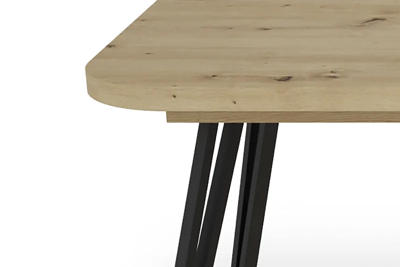 Esszimmertisch LIFE / Eiche-Optik braun / großer Auszugstisch 160 cm bis 240 cm / Tisch mit Ausziehfunktion / Tisch mit Synchronauszug und 2 Einlegeplatten / 160-240 x 90, H 76 cm