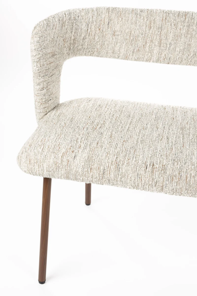 White Label Living Esszimmerbank Chelsea – Beige, Polyester, 51 × 148 × 79 cm